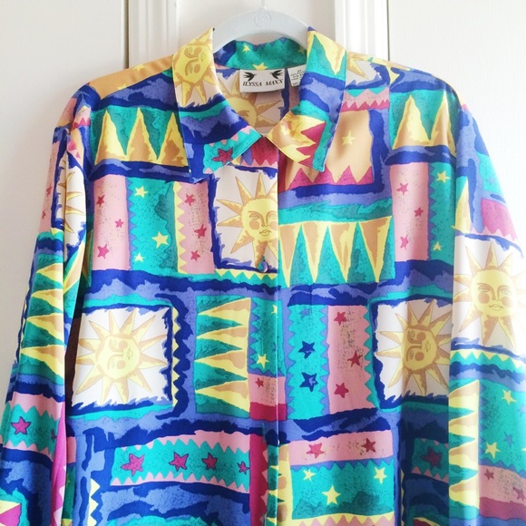 Sun & Stars Button Down Blouse - Picture 2 of 5